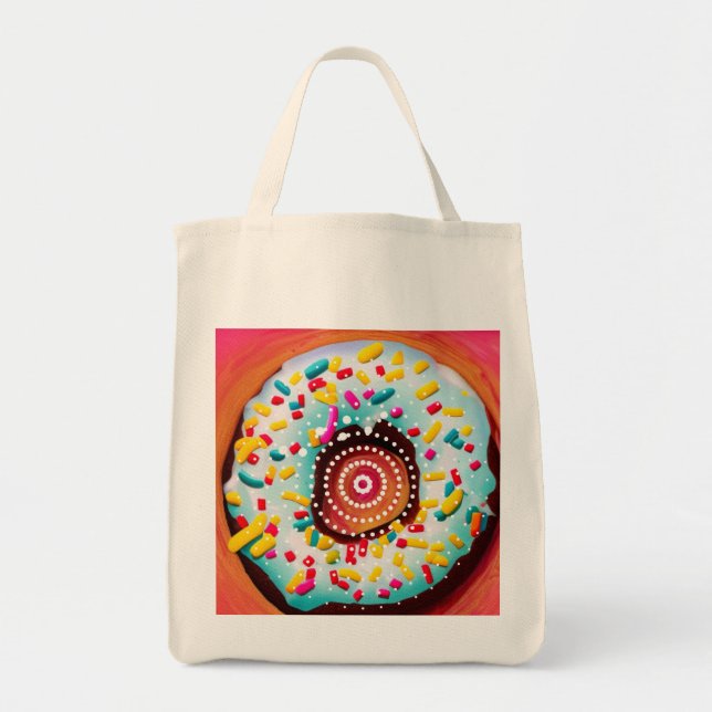 Bolso De Tela Pop Art Donut (Frente)