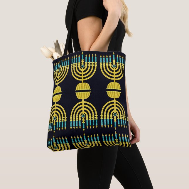 Bolso De Tela Pop Art Menorah (Detalle)