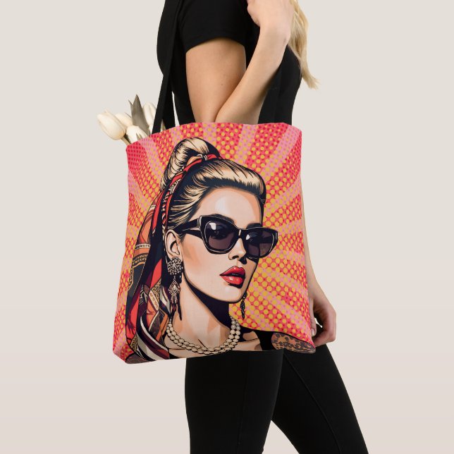 Bolso De Tela Pop Art Woman  Retro Chic (Detalle)