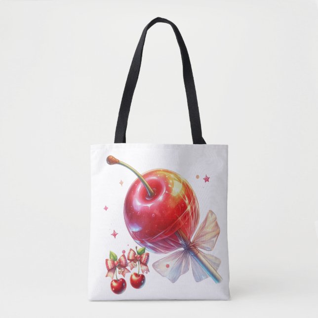Bolso De Tela Pop de Cereza (Anverso)