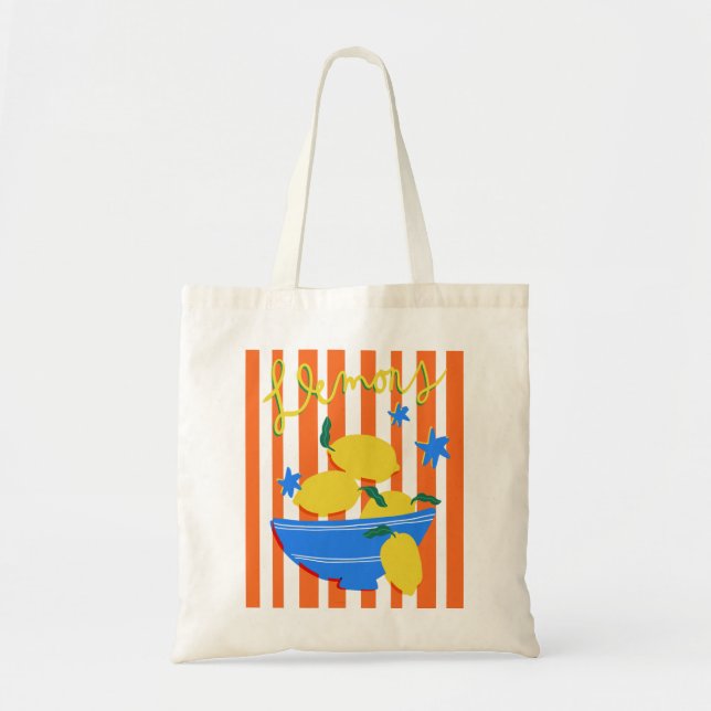 BOLSO DE TELA POP DE LIMÓN (Frente)