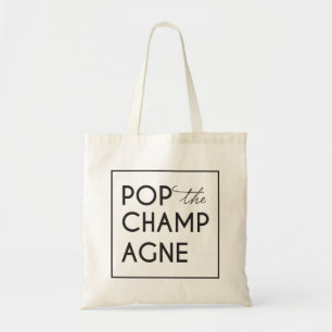Bolso De Tela Pop El Tote De Bachelorette De Champaña