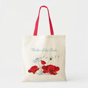 Bolso De Tela Poppies and Daisies Personalized Tote Bag