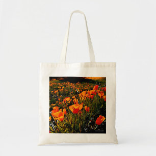Bolso De Tela Poppies de California / Flores Naranjas / Flores s
