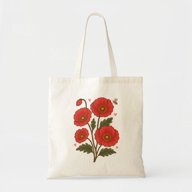 Bolso De Tela Poppy Flower Bag (Frente)