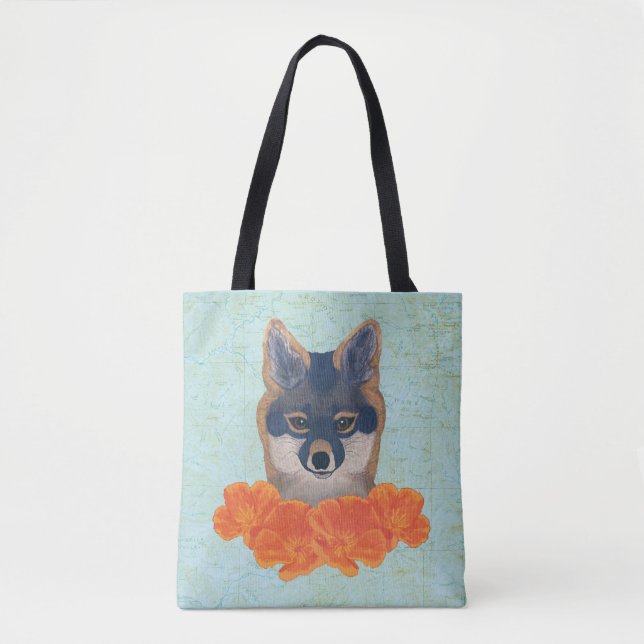 Bolso De Tela Poppy Fox Tote Bag (Anverso)