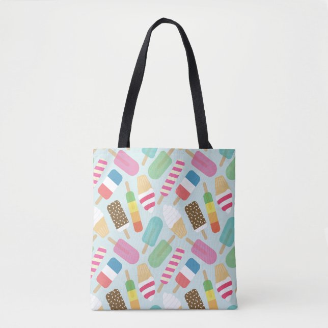 Bolso De Tela Pops de helados ilustrados (Anverso)