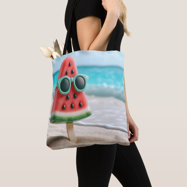 Bolso De Tela Popsicas De sandía En Arena Playa (Detalle)