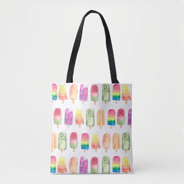 Bolso De Tela Popsiculos de acuarela (Anverso)