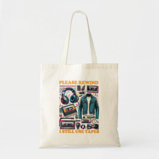 Bolso De Tela Por favor, rebobina - todavía uso cintas