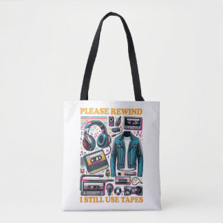 Bolso De Tela Por favor, rebobina - todavía uso cintas