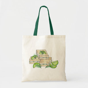 Bolso De Tela Por la tarde Tea Fiesta Shower Cucumber Sandwiches