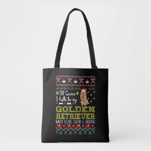 Bolso De Tela Por Supuesto Hablo Con Navidades De Golden Retriev