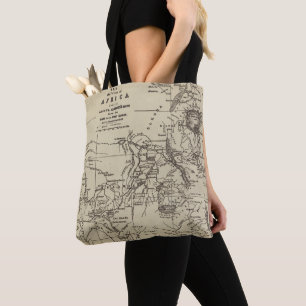 Bolso De Tela Porción del mapa de ruta de África el Cameron