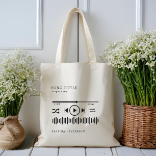 Bolso De Tela Portada de álbum personalizada Canción favorita Bo
