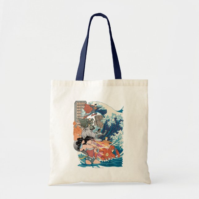 Bolso De Tela Portada de historietas de la Liga de la Justicia # (Frente)