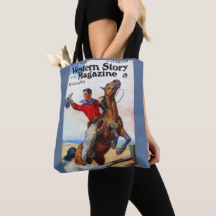 Bolso De Tela Portada de la revista Western Story de 1924.