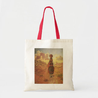 Bolso De Tela Portador de agua indio vintage por EW Rollins