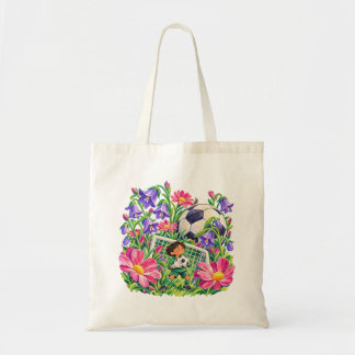 Bolso De Tela Portero de fútbol floral regalo deportivo rosa púr
