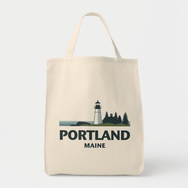 Bolso De Tela Portland Maine Estados Unidos (Frente)