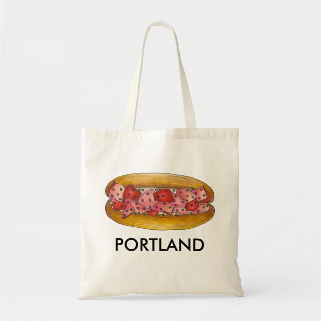 Bolso De Tela Portland ME Maine Lobster Roll Sandwich Marisco (Frente)