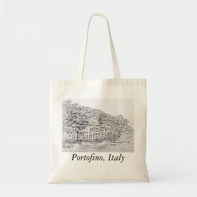 Bolso De Tela Portofino romántico de ensueño, Italia Tote Bag (Frente)