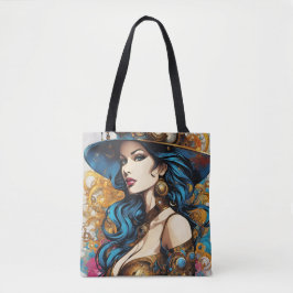 Bolso De Tela Portrait de femme, style steampunk