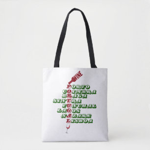 Bolso De Tela Portugal: Ciudades vitivinícolas rojas