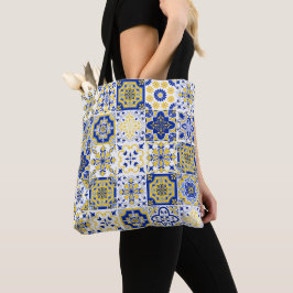 Bolso De Tela Portuguese Tiles Pattern 