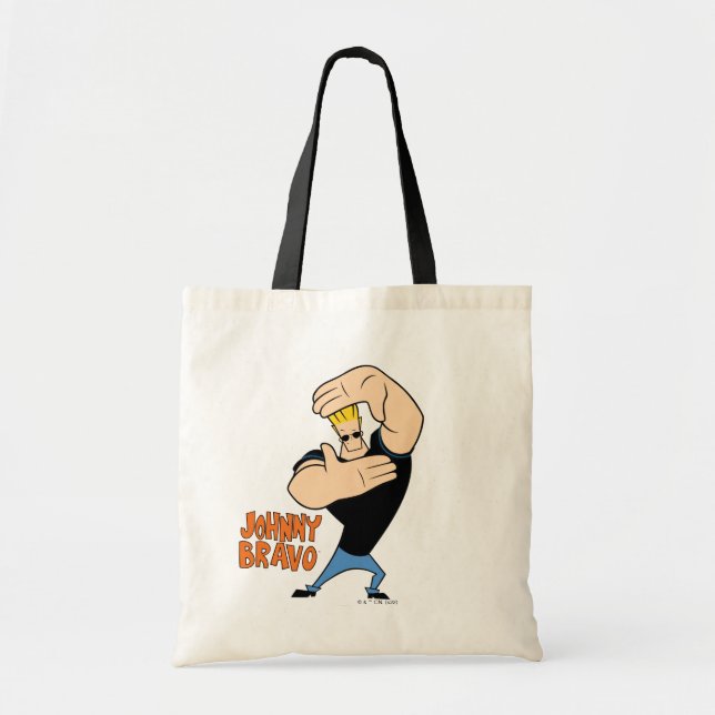 Bolso De Tela Pose del marco de imagen de Johnny Bravo (Frente)