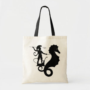 Bolso De Tela Poseidón, diseño de relieve griego