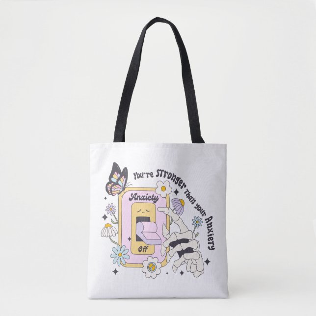 Bolso De Tela Posibilidad de ansiedad por diseño retro (Anverso)