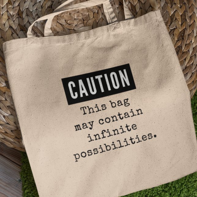 Bolso De Tela Posibilidades infinitas de regalo Inspirador (Shop now and redefine what's possible! )