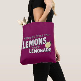 Bolso De Tela Positive Lemonade Quote Aesthetic Canvas Tote Bag