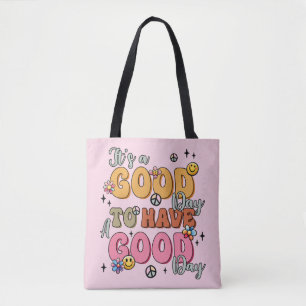 Bolso De Tela Positividad retro "Es un buen día"