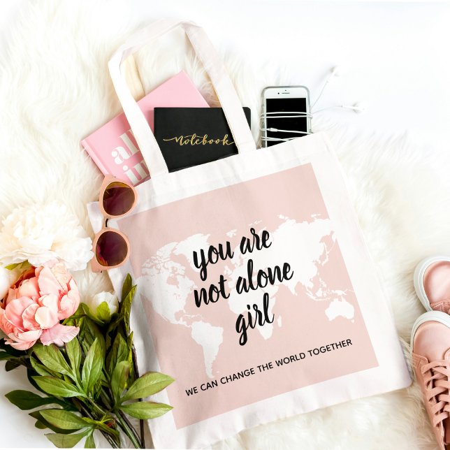 Bolso De Tela Positivo De No Estar Solo En La Cita De Motivación (Subido por el creador)