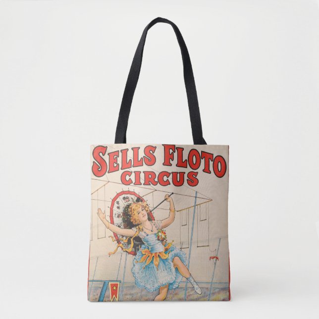 Bolso De Tela Poster Circo De Caminante De Ropa Estrecha Con Par (Anverso)