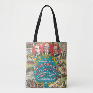 Bolso De Tela Poster Circus Mostrando Muchas Escenas Circus