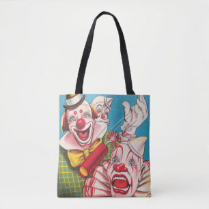 Bolso De Tela Poster Circus Mostrando Rostros De Payaso Y Cracke
