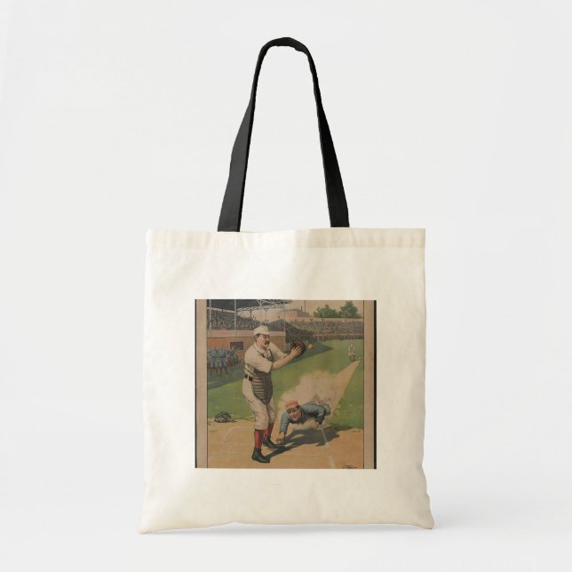 Bolso De Tela Poster de béisbol (Frente)