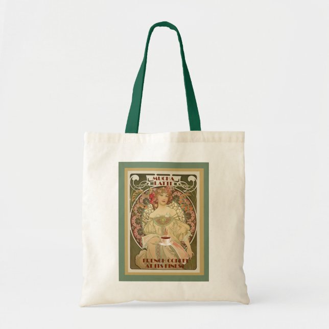 Bolso De Tela Poster de café de época (Frente)