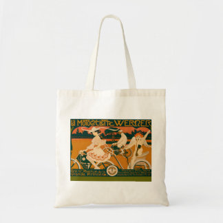 Bolso De Tela Póster de carrera de motocicletas vintage Art Nouv