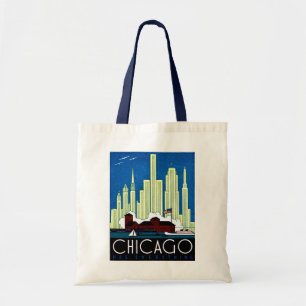 Bolso De Tela Poster de Chicago de 1930 visitas