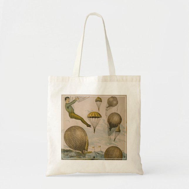 Bolso De Tela Poster De Circo De Un Balón Aéreo (Frente)