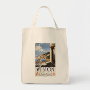 Bolso De Tela Poster de desatención del ferrocarril de la costa