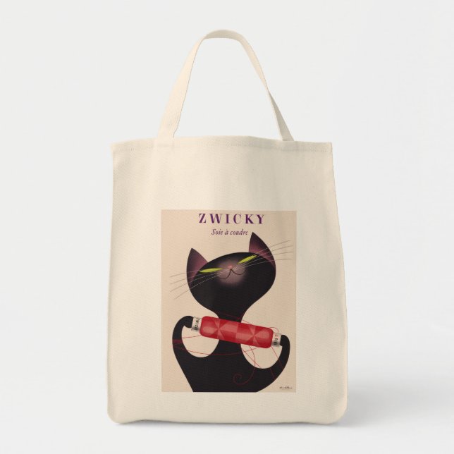 Bolso De Tela Poster de gato Zwicky por Donald Brun (Frente)