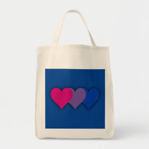 Bolso De Tela Poster de la bandera de Bisexualidad