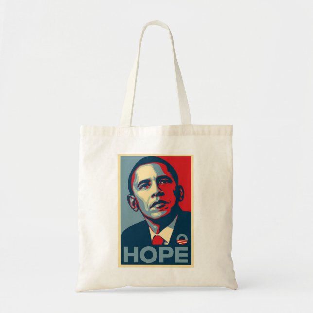 Bolso De Tela Poster de la esperanza de Barack Obama (Frente)