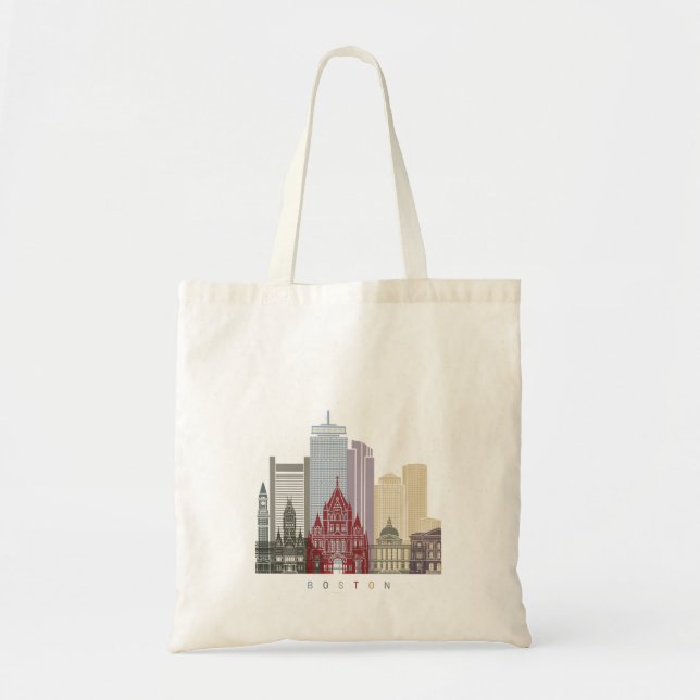 Bolso De Tela Poster de la línea aérea de Boston (Frente)