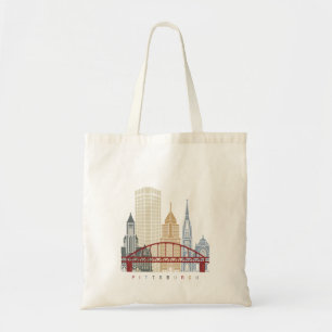 Bolso De Tela Poster de la línea aérea Pittsburgh V2